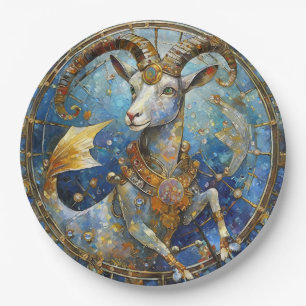Zodiac - Capricorn the Sea Goat Paper Plate