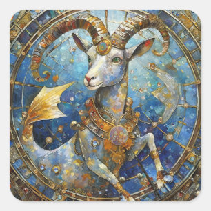 Zodiac - Capricorn the Sea Goat Square Sticker