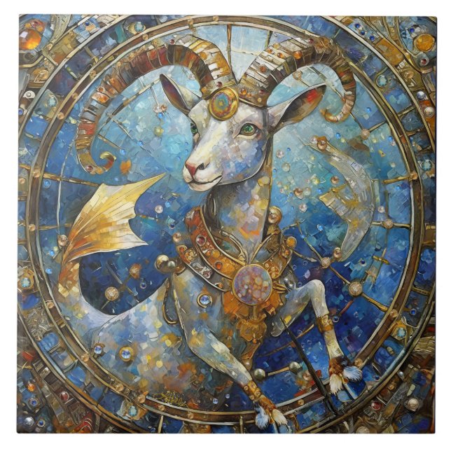 Zodiac - Capricorn the Sea Goat Tile (Front)