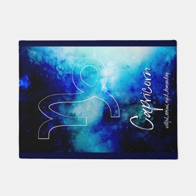 Zodiac : Capricorn Traits Doormat (Front)