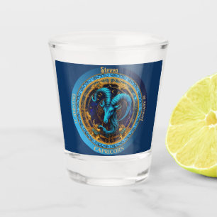 Zodiac Capricorn with Dates Shot Glass