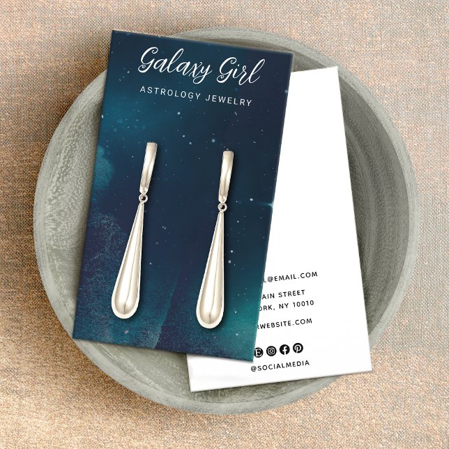 Zodiac Celestial Star Earring Jewellery Display Business Card (Creator Uploaded)