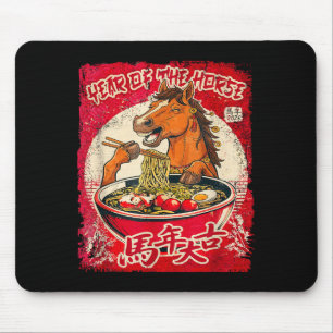 Zodiac Chinese New Year Of The Horse 2026 Ramen Fu Mouse Mat