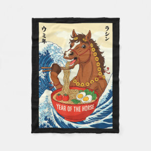 Zodiac Chinese New Year Of The Horse 2026 Ramen Me Fleece Blanket
