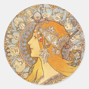 Zodiac Classic Round Sticker