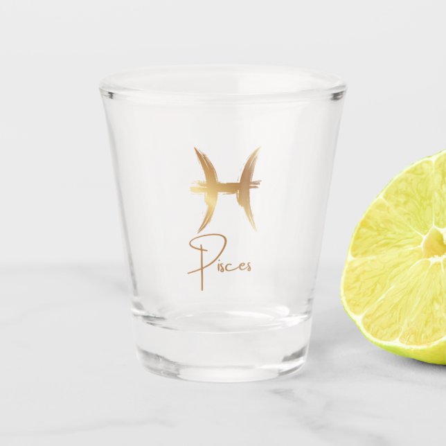 Zodiac Collection - Pisces  Shot Glass (Front)