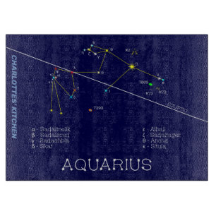 Zodiac Constellation Aquarius Cutting Board