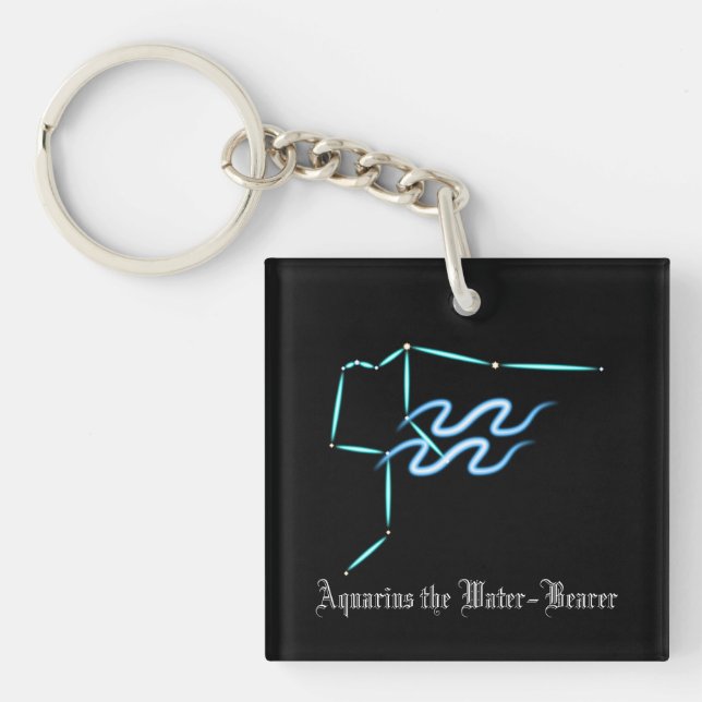 Zodiac Constellation Aquarius Keychain (Front)
