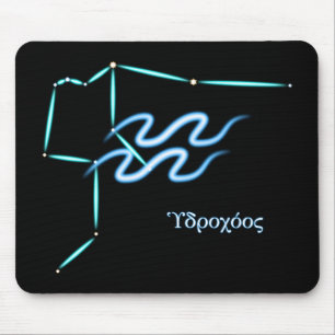 Zodiac Constellation Aquarius Mouse Pad
