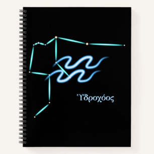 Zodiac Constellation Aquarius Notebook