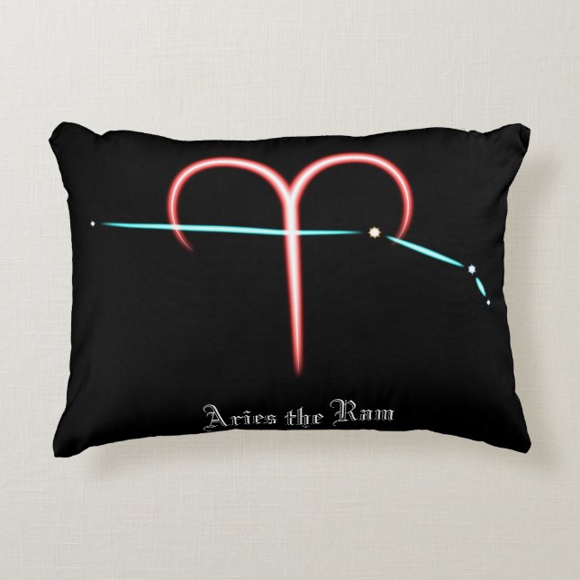 Zodiac Constellation Aries Accent Pillow (Front)