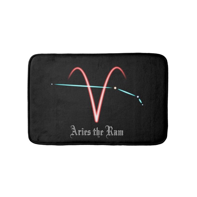 Zodiac Constellation Aries Bath Mat (Front)