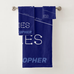 Zodiac Constellation Aries Bath Towel Set