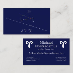 Zodiac Constellation Aries Business Card