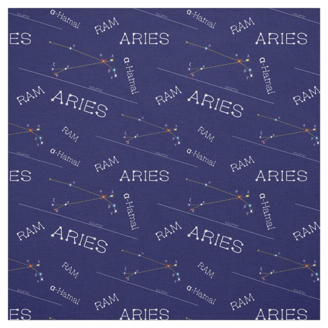 Zodiac Constellation Aries Fabric (Swatch)