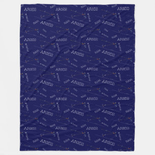 Zodiac Constellation Aries Fleece Blanket