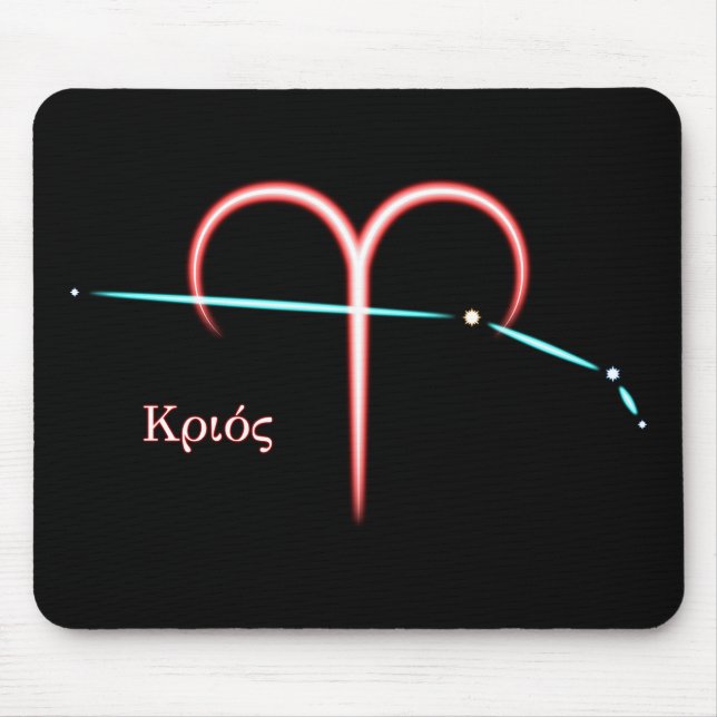 Zodiac Constellation Aries Mouse Pad (Front)