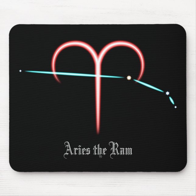 Zodiac Constellation Aries Mouse Pad (Front)