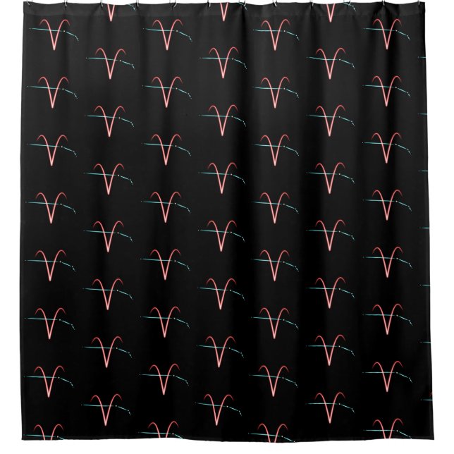 Zodiac Constellation Aries Shower Curtain (Front)