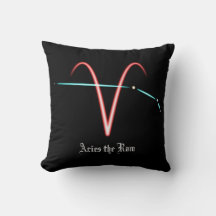 Zodiac Constellation Aries Throw Pillow