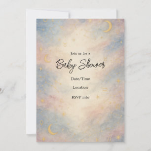 Zodiac Constellation Baby Shower Invitation