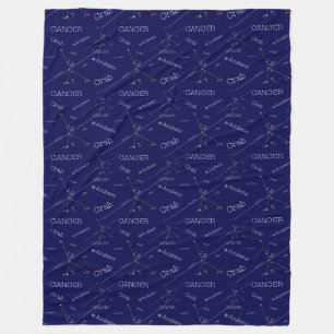 Zodiac Constellation Cancer Fleece Blanket