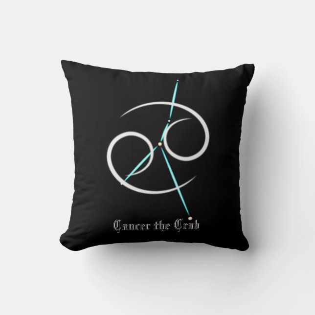 Zodiac Constellation Cancer Throw Pillow (Front)