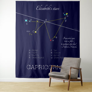 Zodiac Constellation Capricornus Tapestry