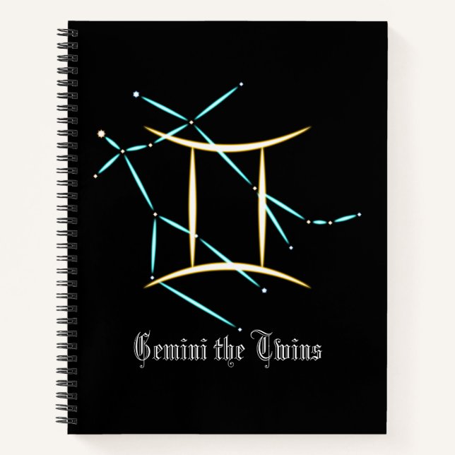 Zodiac Constellation Gemini Notebook (Front)