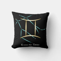 Zodiac Constellation Gemini Throw Pillow