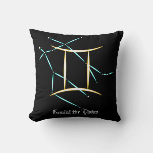 Zodiac Constellation Gemini Throw Pillow