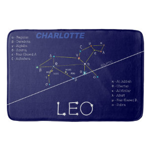 Zodiac Constellation Leo Bath Mat