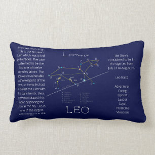 Zodiac Constellation Leo Funny Unique Lumbar Cushion