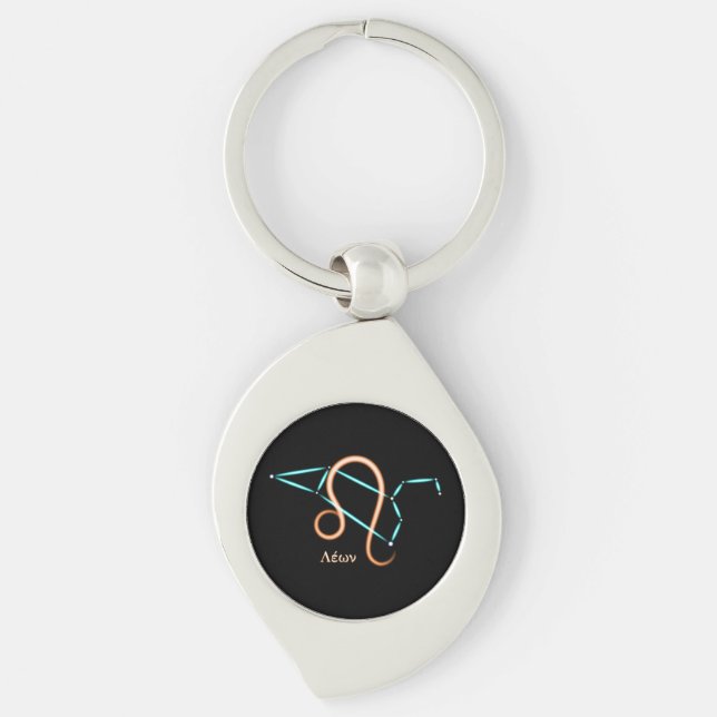 Zodiac Constellation Leo Keychain (Front)