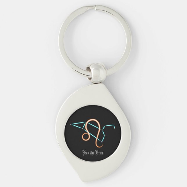 Zodiac Constellation Leo Keychain (Front)