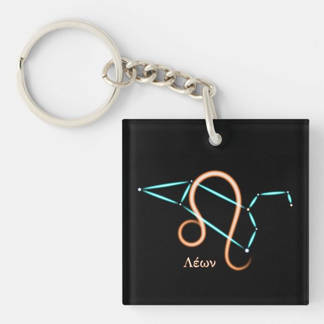 Zodiac Constellation Leo Keychain (Front)
