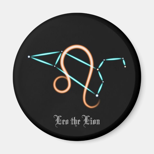 Zodiac Constellation Leo Magnet (Front)