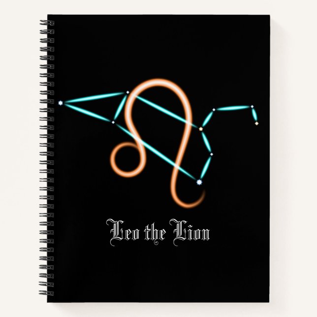 Zodiac Constellation Leo Notebook (Front)