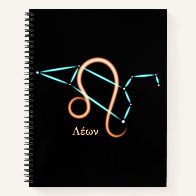 Zodiac Constellation Leo Notebook (Front)