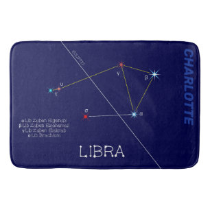 Zodiac Constellation Libra Bath Mat