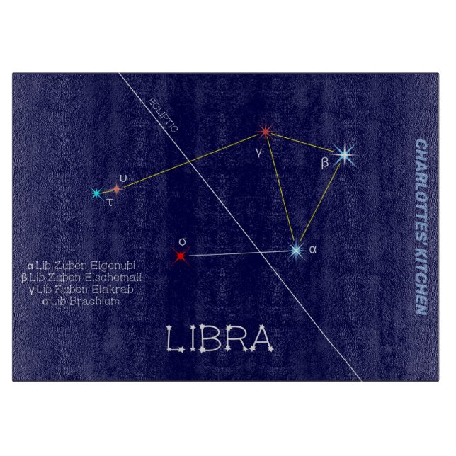 Zodiac Constellation Libra Cutting Board (Front)
