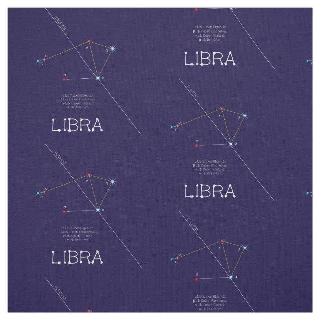 Zodiac Constellation Libra Fabric (Swatch)