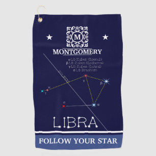 Zodiac Constellation Libra Golf Towel