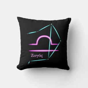 Zodiac Constellation Libra Throw Pillow