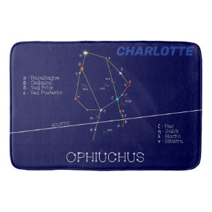 Zodiac Constellation Ophiuchus Bath Mat
