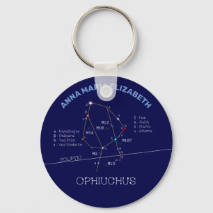 Zodiac Constellation Ophiuchus Key Ring