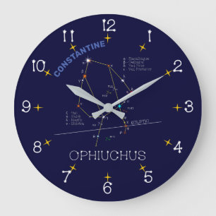 Zodiac Constellation Ophiuchus Large Clock