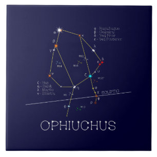 Zodiac Constellation Ophiuchus Tile