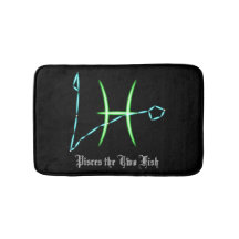 Zodiac Constellation Pisces Bath Mat