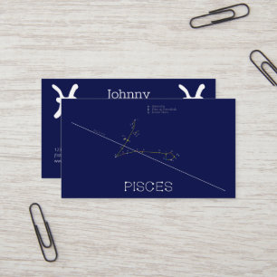 Zodiac Constellation Pisces Business Card